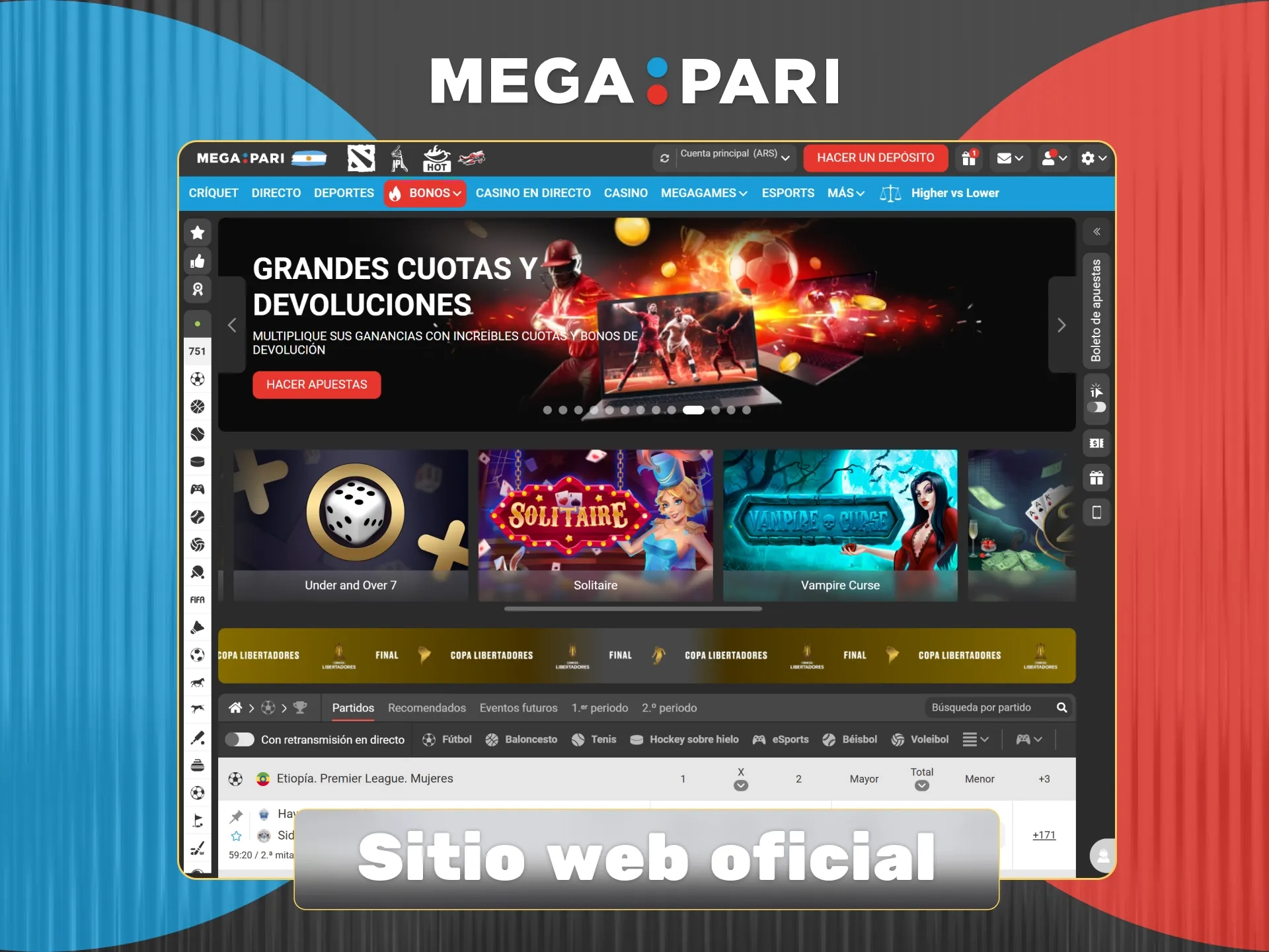 Sitio Web Oficial de Megapari en Argentina